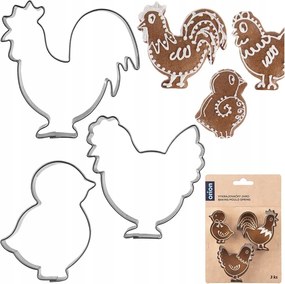 3x Karácsonyi Húsvéti keksz lyukasztó formák