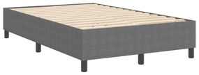 Boxspring Ágy Világosszürke 120x200 cm Bársonyszövet