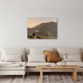 Üveg kép - Jules Coignet, View of Bozen with a Painter, reprodukciók (70x50 cm)