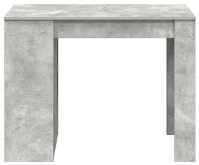 íróasztal fiókkal és polccal betonszürke 102x62x77,5 cm műfa
