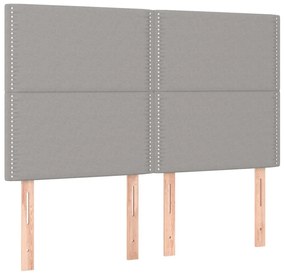 4 db világosszürke szövet fejtámla 72 x 5 x 78/88 cm