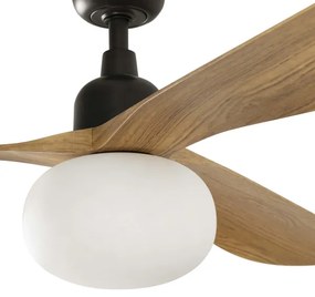 FARO 34360WT-11L - mennyezeti ventilátor OUTWOOD L 1xE27/15W barna/fekete átm. 150 cm WT IP44+DO