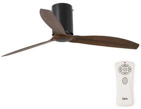 FARO Barcelona FARO 32042 - Mennyezeti ventilátor MINI TUBE VENTIL távirányító/ barna FA32042
