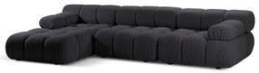 Antracitszürke buklé moduláris sarokkanapé (bal oldali) Bellis – Micadoni Home