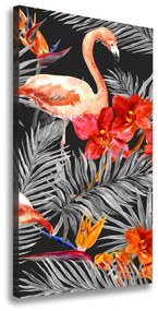 Vászonkép Flamingók és virágok ocv-115695227