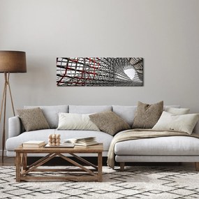 Egy vasszerkezet képe (órával) (90x30 cm)