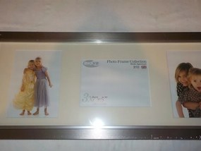 Nagy képkeret 3 képhez 66,5X 27 cm fekete