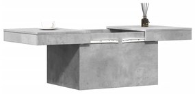 Betonszürke szerelt fa dohányzóasztal 100 x 55 x 40 cm