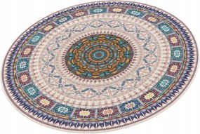 Szőnyeg 160 CM Kerek Boho Keleti Vintage Retro Hálószoba Nappali Divatos