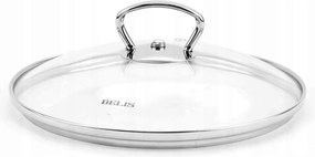 16 cm átmérőjű üvegfedő rozsdamentes acél fogantyúval