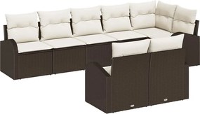 vidaXL Kerti Kanapé Szett 8 pcs polirattan