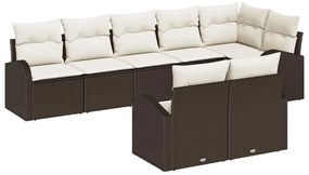 vidaXL Kerti Kanapé Szett 8 pcs polirattan