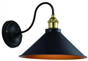 Lámpa Fali lámpatest MANI 1,4052, AC220-240V, 50/60Hz, 1*E27, IP20, átmérő 22 CM, egyes, fekete/arany