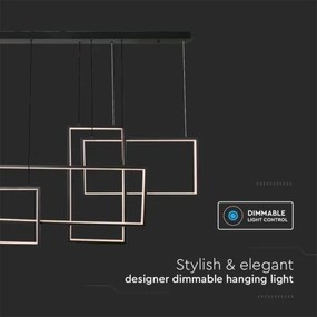 LED Dimmelhető csillár zsinóron LED/45W/230V 3000K fekete
