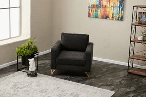 Fotel Berlin - Antracit, Arany