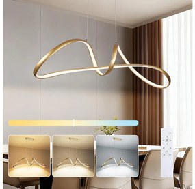 Brilagi-LED Fényerőszabályozható kábelre függesztett csillár TWISTER LED/60W/230V 3000-6000K arany + távirányító