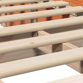 Ágykeret tárolóval Viaszbarna 80 x 200 cm faszínű