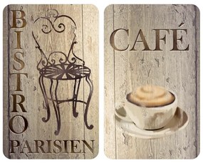 Edzett üveg tűzhely fedőlap szett 2 db-os 30x52 cm Bistrot – Wenko