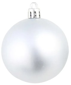 100 darabos ezüstszínű karácsonyi gömb készlet 3/4/6 cm