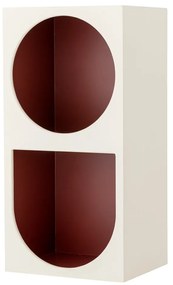 Piros-fehér fali könyvespolc 30x60 cm Graphia – Bloomingville