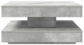 betonszürke dohányzóasztal 360 fokban forgatható 70x70x34,5 cm