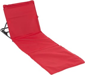 Párnázott strandszőnyeg háttámlával piros összecsukható