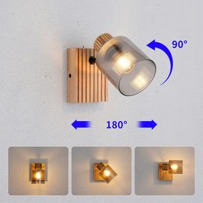 Brilagi - Falra szerelhető spotlámpa HYGGE 1xE14/15W/230V gumifa/füstszínű