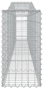 7 db íves horganyzott vas gabion kosár 400x30x60/80 cm