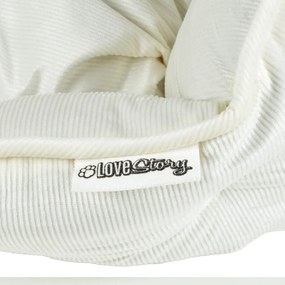 Krémszínű fekhely kutyáknak ø 40 cm – Love Story