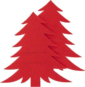 Orion Fenyőfa evőeszköz zseb piros, 18 x 18 cm, 2 db-os készlet