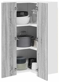 Függő szekrény Riga Szürke Sonoma és fehér 57 x 57 x 100 cm