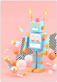 Poszterek 70x100 Robot Rózsa Kék