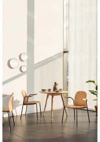 Barna-konyakbarna rakásolható étkezőszék szett 2 db-os diófa dekorral Book – Gazzda