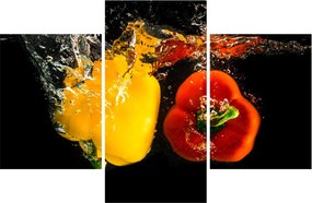 Kép - paprika a vízben (90x60 cm)