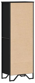 fekete szerelt fa könyvszekrény 50 x 31 x 137,5 cm