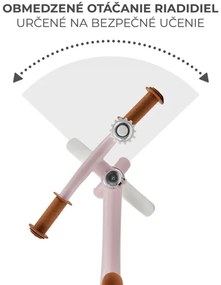 KINDERKRAFT - Tolós bicikli FLY PLUS Powder rózsaszín