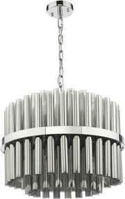 Dar Lighting glamour modern függeszték imani füstös csiszolt króm darima1250
