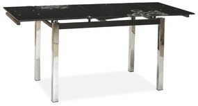 Étkezőasztal Kral, fekete / ezüst