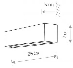Fali Lámpa Fekete STRAIGHT WALL