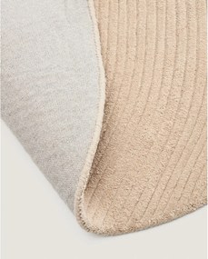 Krémszínű kézi szövésű gyapjú kerek szőnyeg ø 200 cm Domm – Kave Home