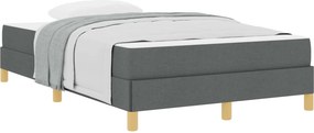 vidaXL Boxrugós ágy matracmal Sötétszürke 120 x 200 cm szövet