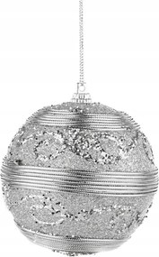 Karácsonyfadísz ezüst 10cm 2db karácsony