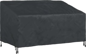 vidaXL Kerti Pad Borító Fekete 160 x 100 x 61 / 89 cm 420D Oxford Szövet
