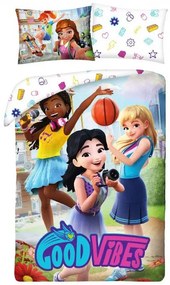 Lego Friends Good Vibes ágyneműhuzat 140×200cm, 70×90 cm