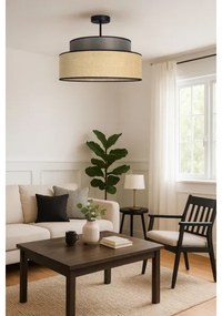 Felületre szerelhető csillár  BOHO 1xE27/60W/230V átm. 40 cm barna/bézs