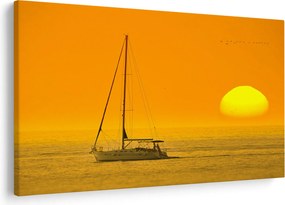 Kép - Csónak a tenger közepén (90x60 cm)