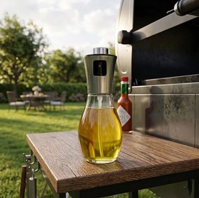 Olaj adagoló permetezővel 200 ml - ezüst
