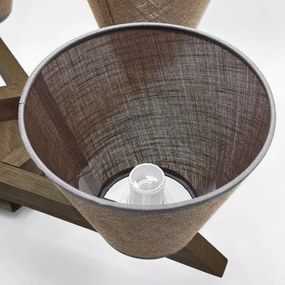 Brilagi - LED mennyezeti lámpa ANTHONY 5xE14/40W/230V dióbarna