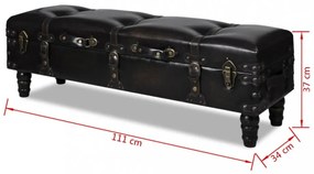 Hosszú Tároló Láda / pad Barna