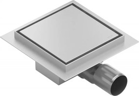 Mexen Flat-Q M13 négyzet alakú padlóösszefolyó 12 x 12 cm, inox - 1010012